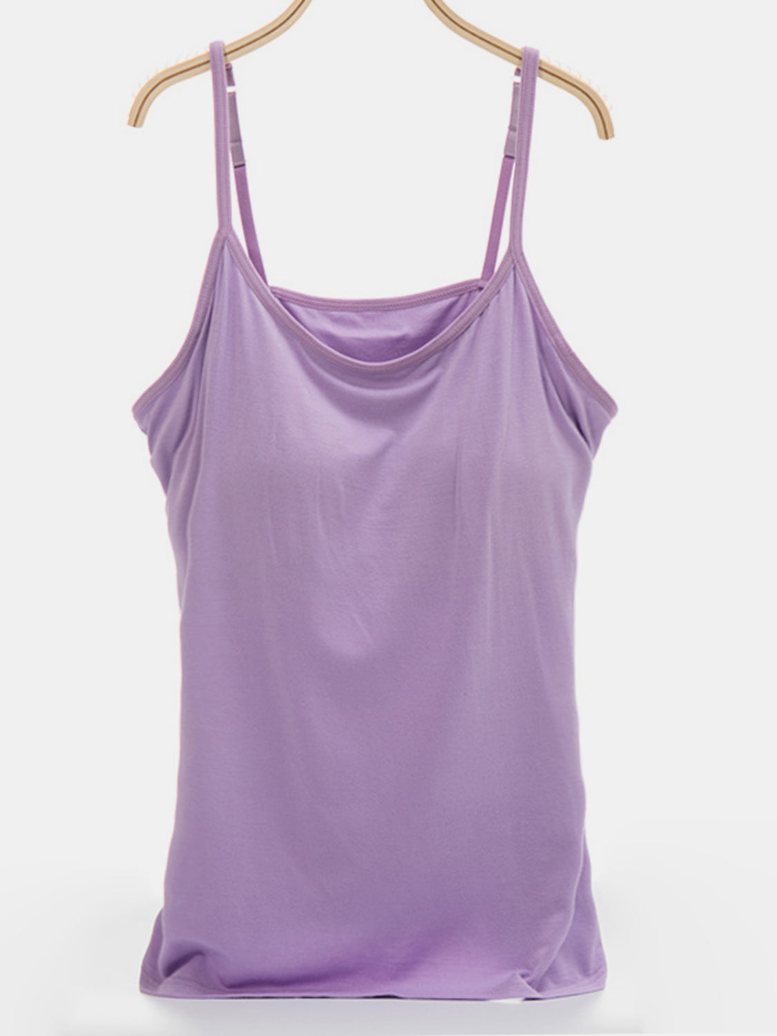 Full Size Scoop Neck Adjustable Strap Cami