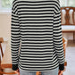 Striped Round Neck Long Sleeve T-Shirt