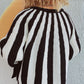 Contrast Stripes Button Down Long Sleeve Cardigan