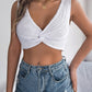 Twisted V-Neck Knit Vest