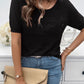Round Neck Half Sleeve Knit Top