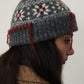 Seam Trim Geometric Knit Hat