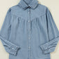 Button Up Long Sleeve Denim Top