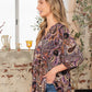 Sew In Love Paisley Print V-Neck Top