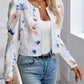 Printed Zip Up Long Sleeve Jacket