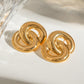 18K Gold-Plated Stainless Steel Knotted Earrings