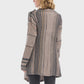 Angel Wings Tassel Striped Open Front Long Sleeve Cardigan