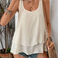 Layered Scoop Neck Wide Strap Tank