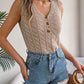 Openwork V-Neck Knit Vest