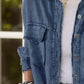 Full Size Pocketed Button Up Long Sleeve Denim Jacket