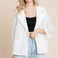 Culture Code Double Breasted Eyelet Jacket with Pockets