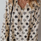 Printed Tie Neck Long Sleeve Blouse
