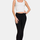 Zenana Ribbed White Round Neck Cropped Tank