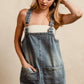 BiBi Washed Adjustable Strap Denim Overall Dress