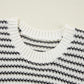 Full Size Striped Round Neck Sweater Vest