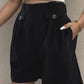 Decorative Button Pocketed Shorts