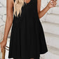Full Size Plunge Wide Strap Mini Tank Dress