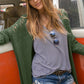 Openwork Side Slit Open Front Long Sleeve Cardigan