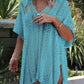 Cutout V-Neck Cover-Up with Tassel