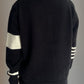 Striped Color Block Round Neck Cardigan