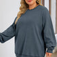 Plus Size Round Neck Dropped Shoulder Sweatshirt