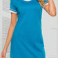 Contrast Trim Short Sleeve Lounge Dress