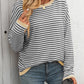 Mandy Striped Round Neck Long Sleeve Sweater