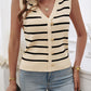 Striped V-Neck Knit Tank