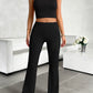 Devine Ribbed Round Neck Tank and Pants Set