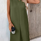 Pocketed Round Neck Sleeveless Mini Dress