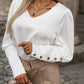 V-Neck Long Sleeve Blouse