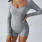 Devine Highly Stretchy Long Sleeve Romper