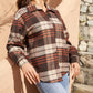 Plaid Button Up Long Sleeve Jacket