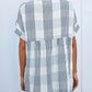 Mandy Side Slit Notched Short Sleeve Blouse