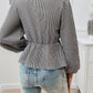 Tied Round Neck Long Sleeve Blouse