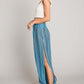 Cotton Bleu by Nu Label Striped Smocked Cover Up Pants