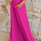 Drawstring Wide Leg Pants with Pockets
