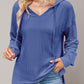 Double Take Drawstring Dropped Shoulder Long Sleeve Hoodie