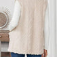 Fuzzy Open Front Vest with Pockets