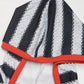 Perfee Contrast Striped Long Sleeve Hoodie