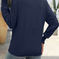 Textured Notched Lantern Sleeve T-Shirt