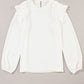 Frill Mock Neck Ruffled Balloon Sleeve Blouse