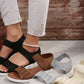 Peep Toe Cloth Sandals