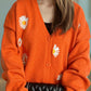 Daisy Button Up V-Neck Cardigan