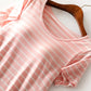 Full Size Striped Round Neck Short Sleeve Dress