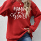 Letter Graphic Round Neck Long Sleeve Sweatshirt