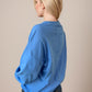 Exposed Seam Round Neck Long Sleeve Sweatshirt