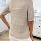 Round Neck Half Sleeve Knit Top