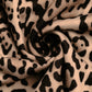 Perfee Leopard Open Front Long Sleeve Jacket