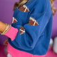 Contrast Football Long Sleeve Sweatshirt